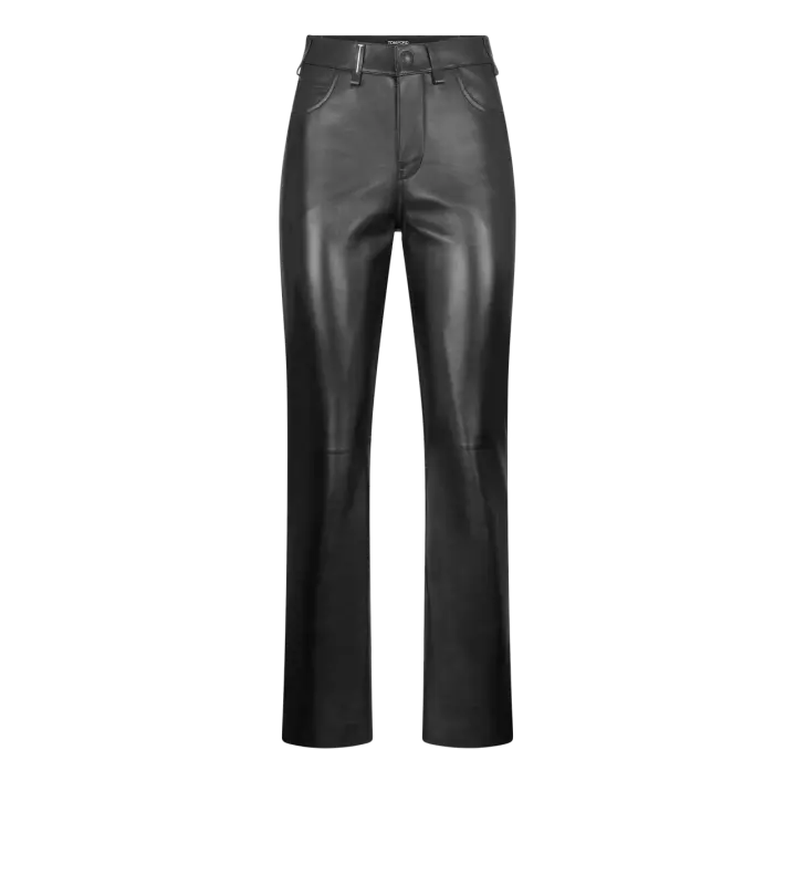 NAPPA LEATHER FIVE-POCKET PANTS WITH TF DEBOSSED LOGO BLACK online
